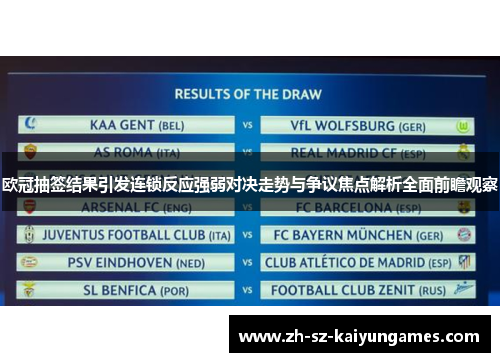 欧冠抽签结果引发连锁反应强弱对决走势与争议焦点解析全面前瞻观察 欧冠抽签结果引发连锁反应强弱对决走势与争议焦点解析全面前瞻观察